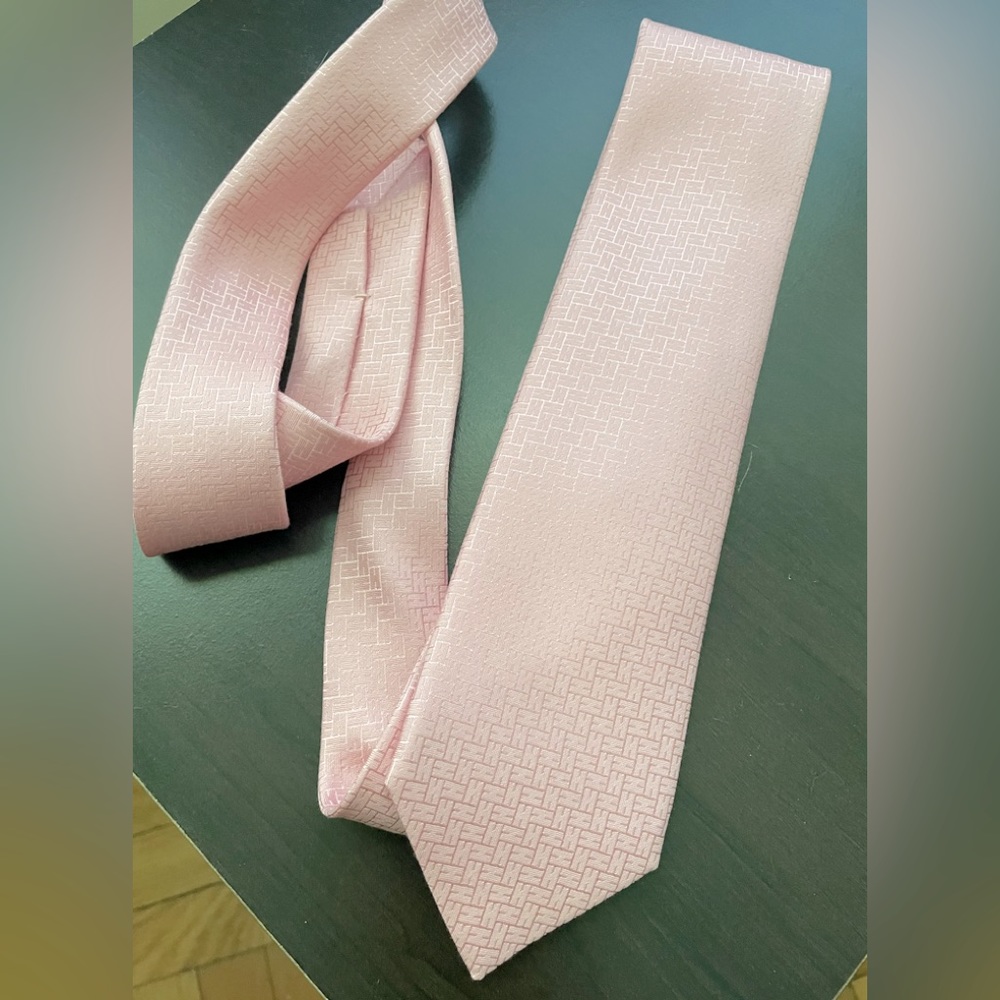 Hermes Pink H Tie